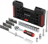 Набор инструментов для автомобиля и дома в чемодане INTERTOOL VT-3657 STORM профессиональный ручной на 57