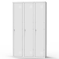Шкаф для одежды металлический Emby ШОМ-300/3 разборный на 3 секции с полками вентиляцией и замком для