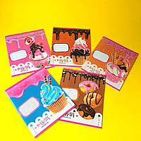 Зошит у лінію, 18 аркушів, кольорова обкладинка LEADER