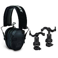Комплект чебурашки активні тактичні навушники Walker's Razor Slim Quad 4 мікрофони чорні койот олива