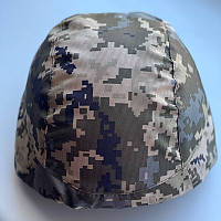 Кавер на каску M-KET Пиксель ВСУ военный универсальный чехол на шлем PASGT для сухопутных войск с затяжкой и
