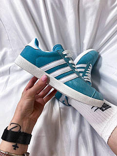 Adidas gazelle trainers real blue/white online