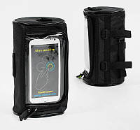 Велосумка на раму B-Soul F 32221 велосипедная сумка на липучках отделение с прозрачным карманом под смартфон +