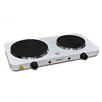 Електрична настільна плита Irvings IHPDE02 3000 Вт переносна варильна панель на 2 конфорки з терморегуляторами живлення від мережі