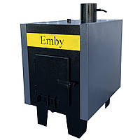 Буржуйка піч з варильною поверхнею та конвекцією Emby MINI-3 сталева на дровах для дачі гаража або польових умов
