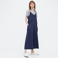 Комбінезон Uniqlo LINEN BLEND V NECK CAMISOLE JUMPSUIT розмір М темно синій (447079)