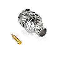 Роз'єм N type Male (тато, штекер) обтискний на кабель RG-8 RG-213 LMR400 SYV-50-7 7D-FB конектор N типу вилка, фото 2