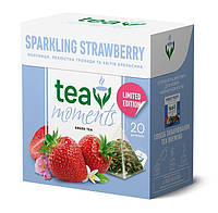 Зеленый чай с клубникой Tea Moments Sparkling Strawberry 20 пирамидок
