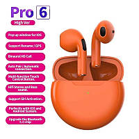 Air Pro 6 TWS Бездротові навушники з мікрофоном (orange)