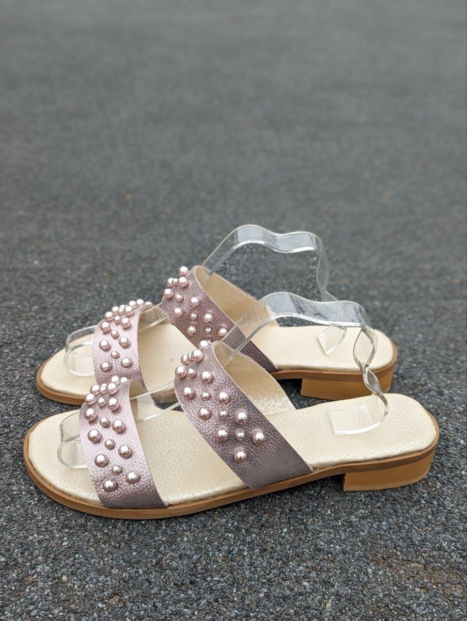 STTOPA Розміри 36-44. Шльопанці великих розмірів шкіряні. 125-3644 Рожеві, фото 1