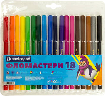 Фломастери "Centropen" 18кольор. Color World №7550/18(1)(100)