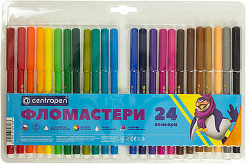 Фломастери "Centropen" 24кольор. Color World №7550/24(1)(80)