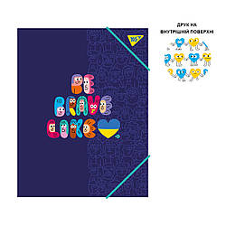 Папка YES A4 на гумці Stand with Ukraine