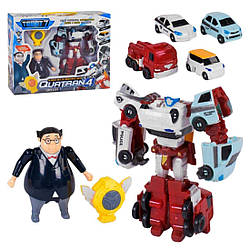 1907 Q Трансформер QUATRAN, 4в1, фігурка, світло, звук, у коробці