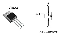 Транзистор польовий P-канальний IRF9530N MOSFET TO-220, фото 6