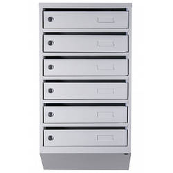 Скринька поштова на 6 квартир (ЯП-06-А сіра)