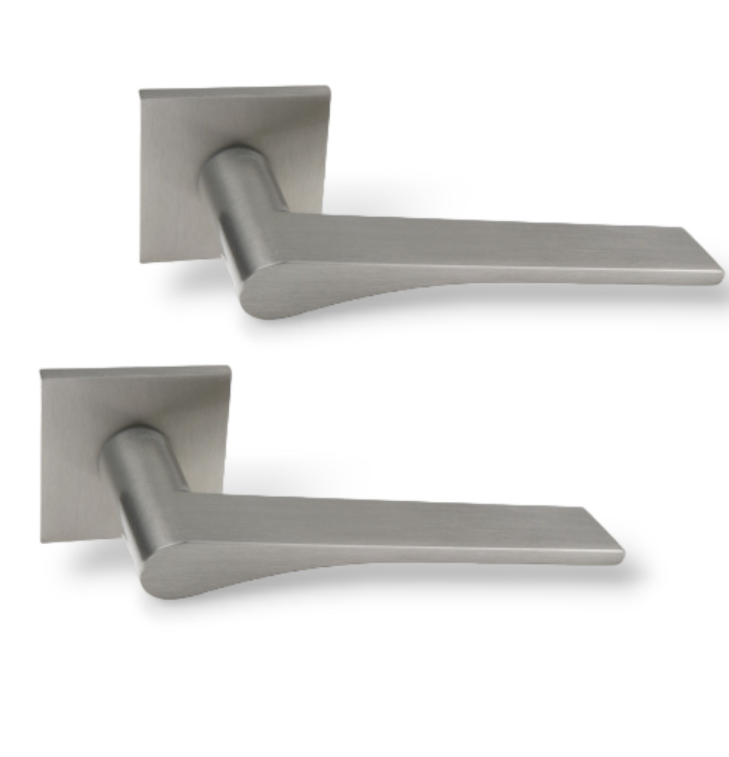 Дверні ручки на міжкімнатні/ вхідні двері FORME Eos 294Q/ Slim N02 нікель матовий, фото 1