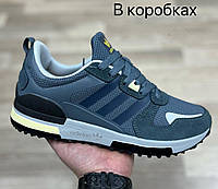 Кросівки чоловічі демісезонні замшеві із сіткою легкі Adidas ZX700 р 41-45 сині