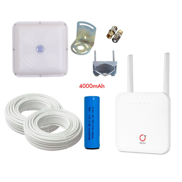 4g LTE роутер модем із зовнішньою антеною OLAX AX6 PRO з АКБ 4000 мАг антена панельна ENERGY MIMO 2x15