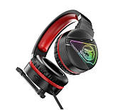 Ігрові геймерські навушники HOCO Gaming W104 із мікрофоном червоні, фото 3