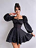 Красива жіноча міні сукня з оборками і шнурівкою на спині Smb8493, фото 6