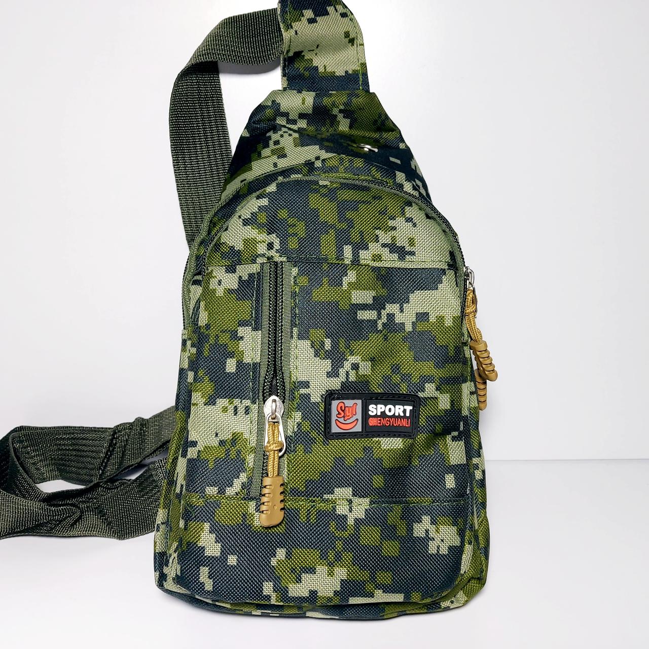 Сумка-слінг через плече піксель темний, фото 1