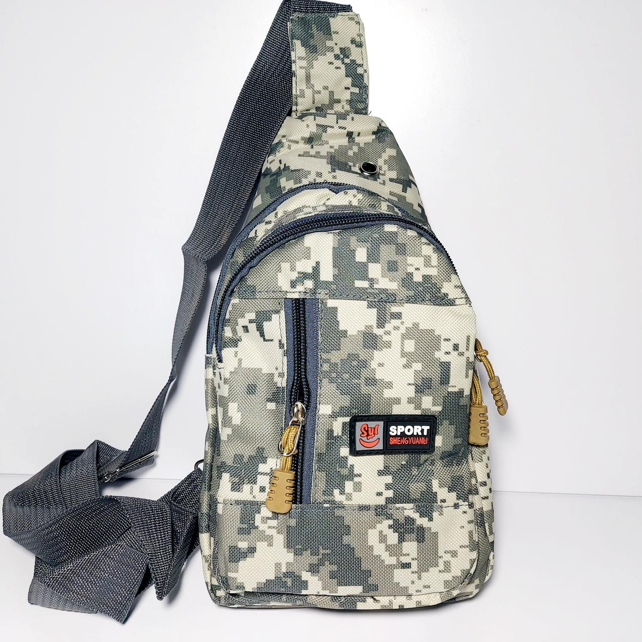 Сумка-слінг через плече піксель світлий, фото 1