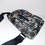Сумка-слінг через плече піксель сірий, фото 3