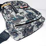 Сумка-слінг через плече піксель сірий, фото 4