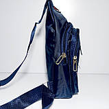 Сумка-слінг через плече синя 07, фото 4