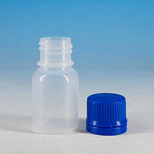 Флакон Прозорий 10 мл. з Синьой кришкою та кільцем першого розкриття