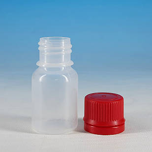 Флакон Прозорий 10 мл. з Червоной кришкою та кільцем першого розкриття