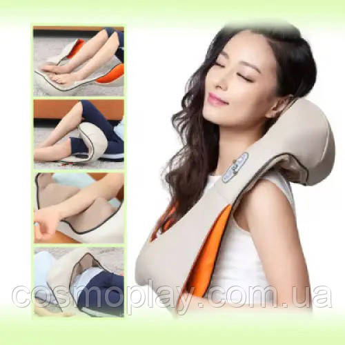 Роликовый массажер для спины и шеи massager of GW-934 neck kneading - фото 7 - id-p1751229974