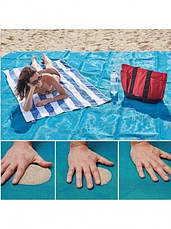 Килимок для пляжу Антипісок 200*150 см/Пляжне покривало — підстилка, фото 2