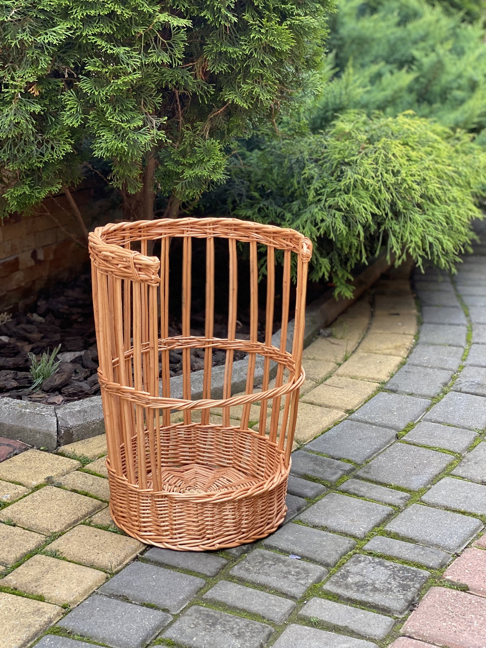 Корзина плетена з цільної лози. Арт: 7342, фото 1