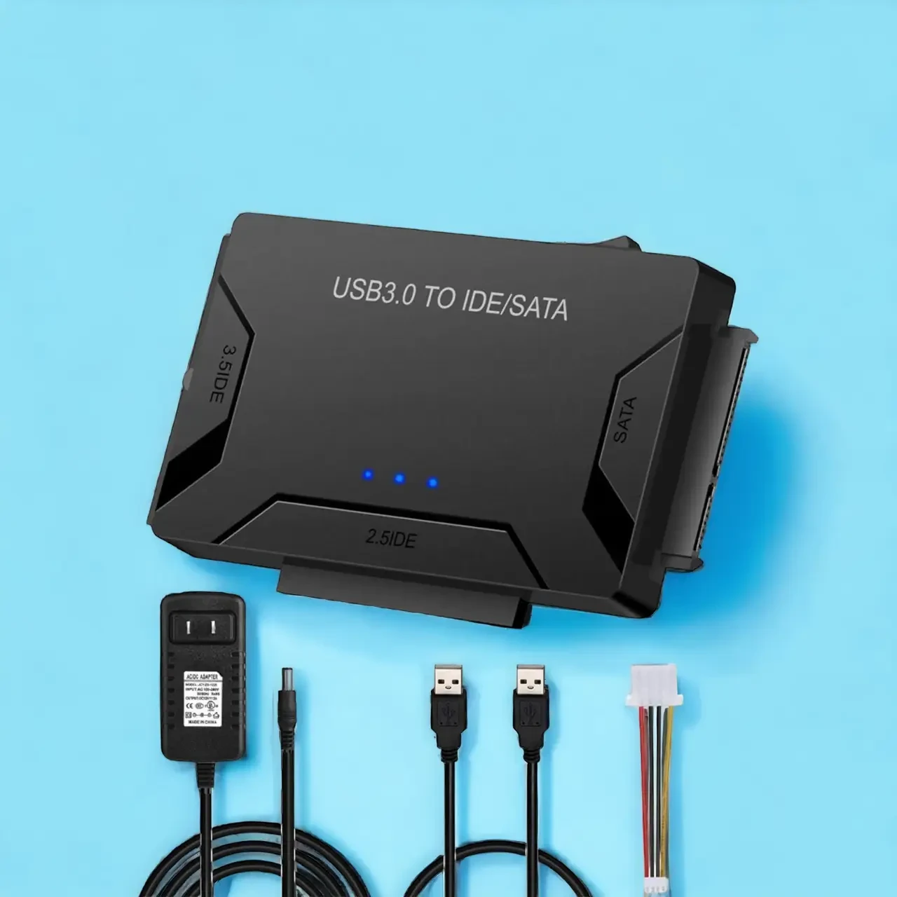 Адаптер USB 3.0 SATA IDE 2,5 3,5 дисковий міст, фото 1