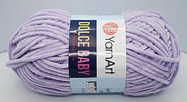 Нитки пряжа для в'язання велюрова плюшева DOLCE BABY YarnArt Дольче Бебі Ярнарт № 744 - бузок