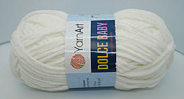 Нитки пряжа для в'язання велюрова плюшева DOLCE BABY YarnArt Дольче Бебі Ярнарт № 745 - крем (упаковка)