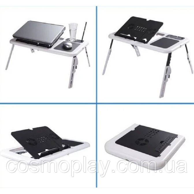 Складной столик для ноутбука LD-09 E-Table, столик с охлаждением 2 VD-433 USB кулера - фото 2 - id-p1852578650