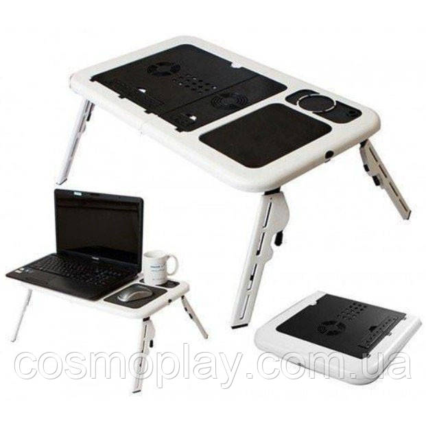 Складной столик для ноутбука LD-09 E-Table, столик с охлаждением 2 VD-433 USB кулера - фото 10 - id-p1852578650