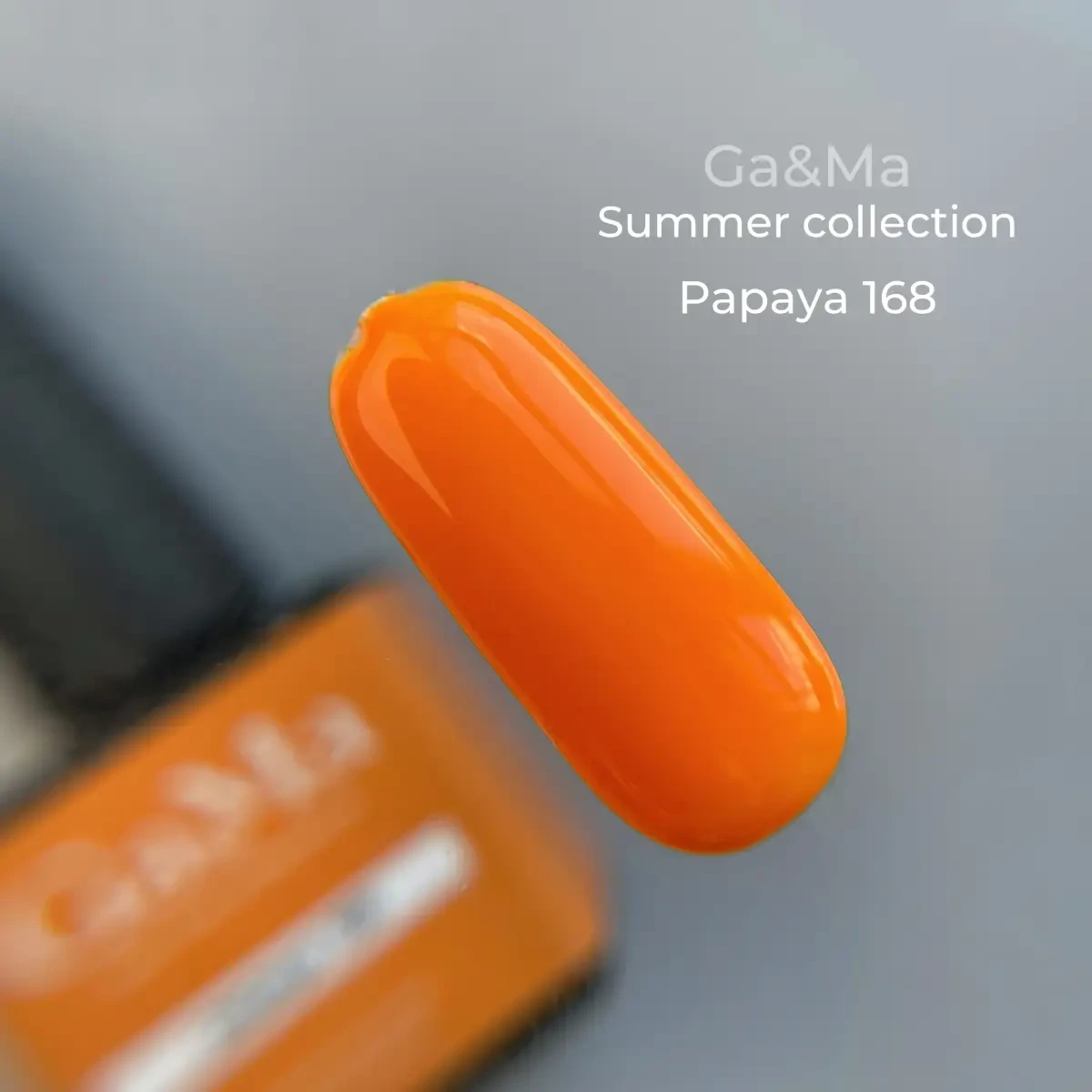Гель-лак Ga&Ma Summer collection 168 папайя помаранчевий, 10 мл