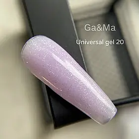 Універсальний гель Ga&Ma Universal Gel 020 рожевий з блискітками, 15 мл