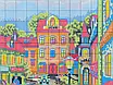 Набір для вишивання за нанесеною на канву схемою "A corner of the city".AIDA 14CT printed , 46*30 см, фото 5