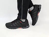 Кроссовки мужские черные Adidas Terrex Black Red (12659)