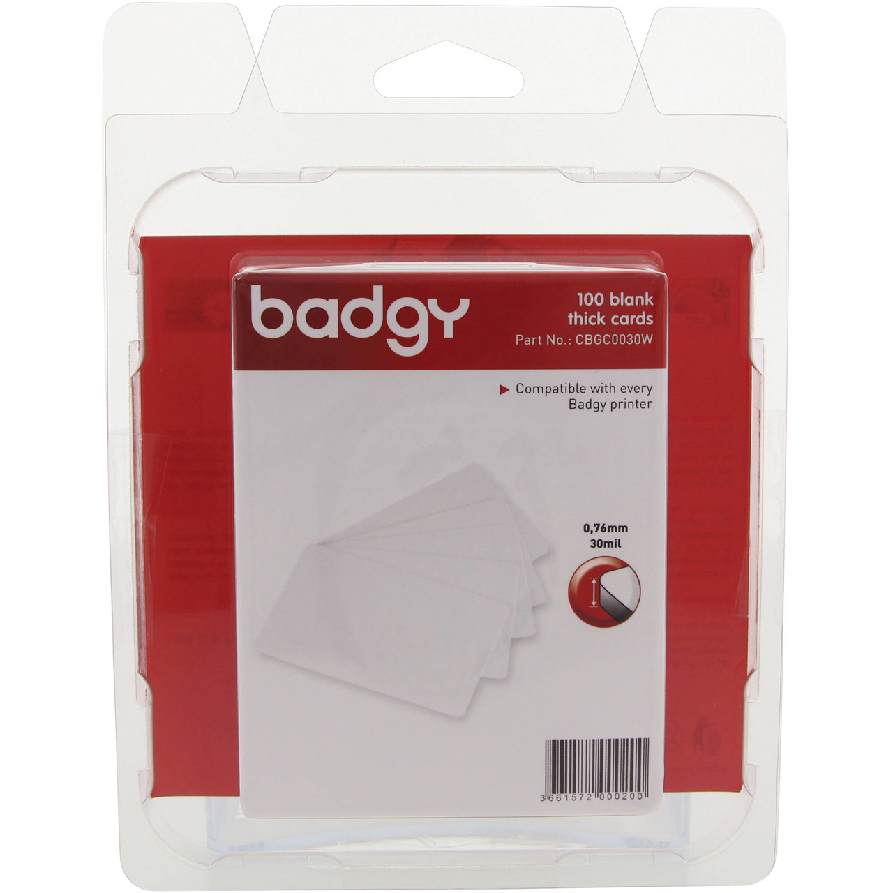 Пластикова карта PVC BLANK CARDS — 20MIL — 0.50MM — 1 pack of 100 cards
