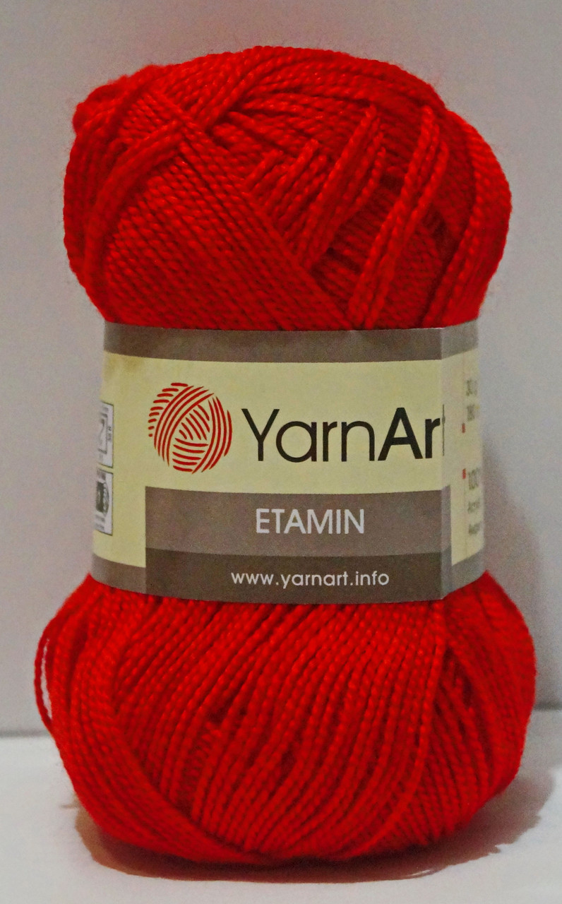 Нитки пряжа для в'язання Etamine Етамін від YarnArt Ярнарт № 434 - яскравий червоний
