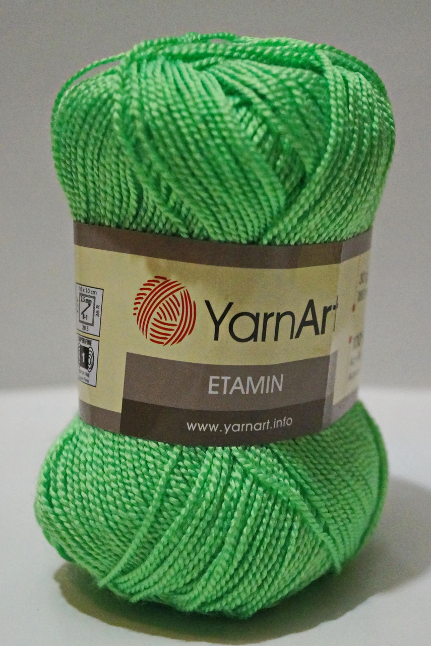 Нитки пряжа для в'язання Etamine Етамін від YarnArt Ярнарт № 457 - салат