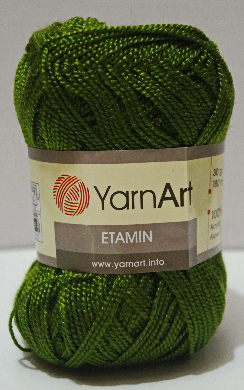 Нитки пряжа для в'язання Etamine Етамін від YarnArt Ярнарт № 444 - хвоя