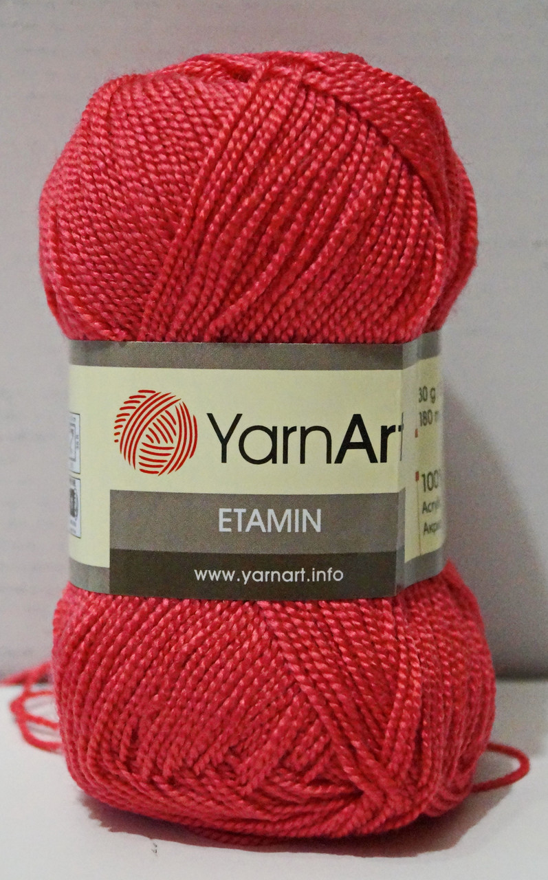 Нитки пряжа для в'язання Etamine Етамін від YarnArt Ярнарт № 445 - малина