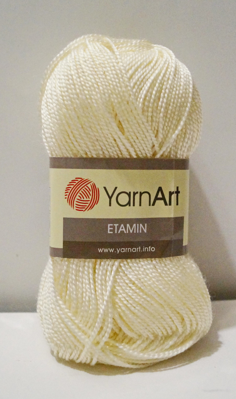Нитки пряжа для в'язання Etamine Етамін від YarnArt Ярнарт № 423 - молочний